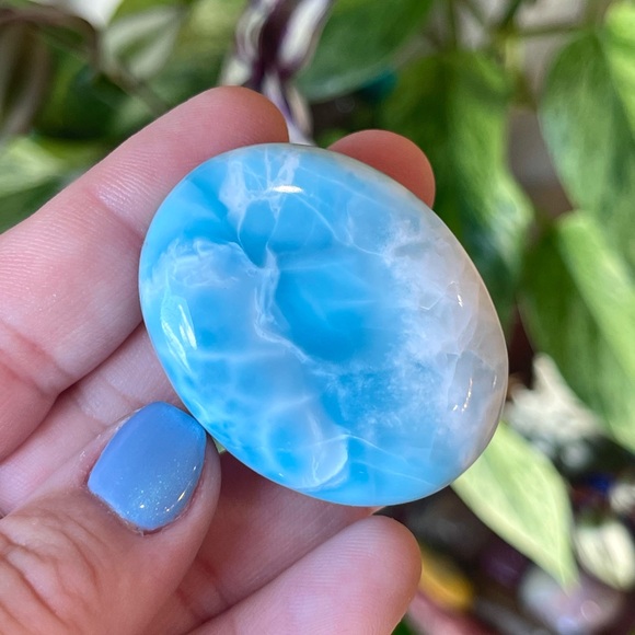 🩵Larimar Crystal Large Oval Cabochon Dominican Republic🩵